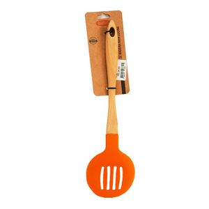 Escumadeira de Silicone com Madeira