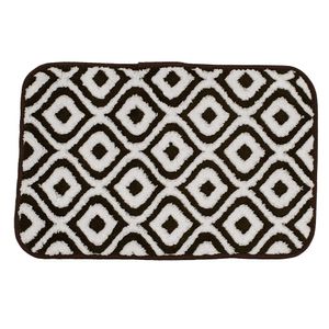 Tapete Jacquard 40x60cm Texfine-Preto Estampa Branca