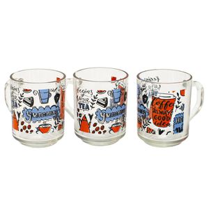Caneca Decorada em Vidro Fratelli-245ml