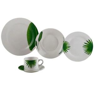 Aparelho de Jantar de Porcelana Leaves Lyor-20 Peças