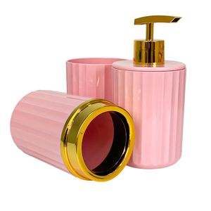 Conjunto de Banheiro Groove Martiplast-Rosa