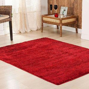 Tapete Himalaya Felpudo 1,40x2,0m Altomax  Vermelho