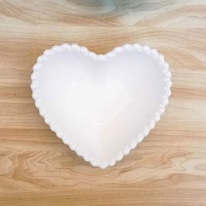 Bowl Collier Coração em Porcelana Branco