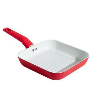 Frigideira Grill Revest. Cerâmica Fratelli 24cm-Vermelha