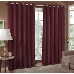 Cortina de Sala Jacquard 3,0x2,65m Tekshine Cores Diversas