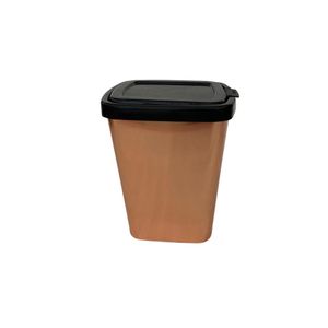Lixeira Plástica com Tampa Click 9 Litros Rosé Arqplastic