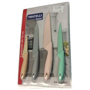 Conjunto De Facas Color 4 Peças Inox - Fratelli