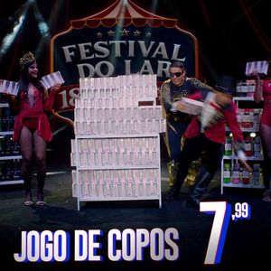 Conjunto de Copos Cristal Narcisa  3 Peças 300ml